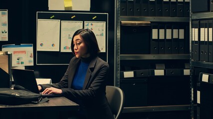 Private investigator finishes reading archived documents and connecting the dots, preparing for...