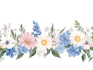 Beautiful Floral Watercolor Design for Home Decor and Invitations