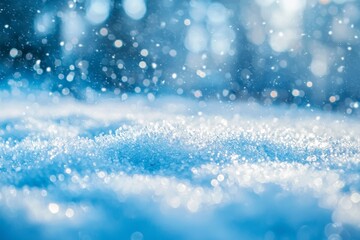 Obraz premium Winter season background with white snow