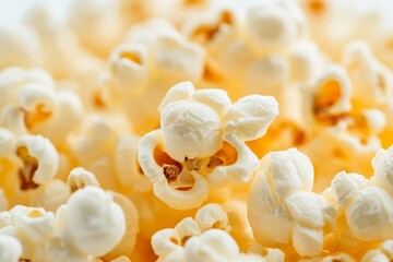 Popcorn close up. Generative AI.