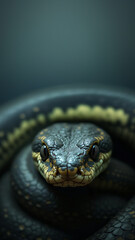 Obraz premium snake bite frontal into the camera