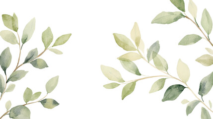 Naklejka premium Beautiful Floral Watercolor Design for Home Decor and Invitations