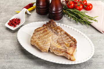Grilled pork neck juicy steack