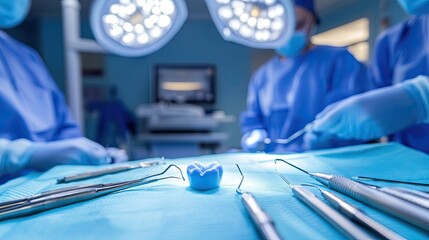Surgical Tools Ready for Procedure in Operating Room