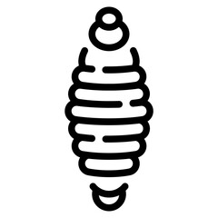 Abstract Illustration of a Simplified Spiral Shape