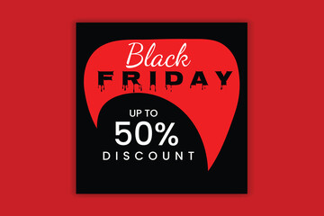 black friday sale banner social media template