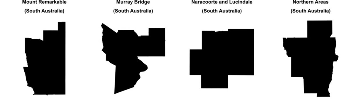 Mount Remarkable, Murray Bridge, Naracoorte and Lucindale, Northern Areas outline maps