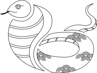 Snake, cartoon, illustration