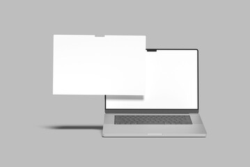 Laptop Screen Website Blank Mockup