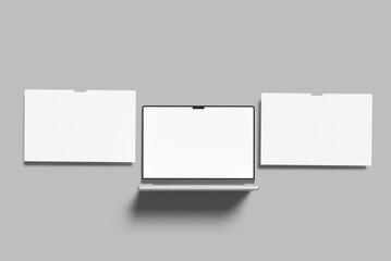 Laptop Screen Website Blank Mockup