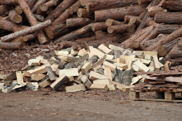  pile of firewood and stacked wood logs for sale