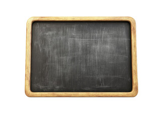 Wooden blackboard on white background PNG transparent.