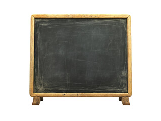 Obraz premium Wooden blackboard on white background PNG transparent.