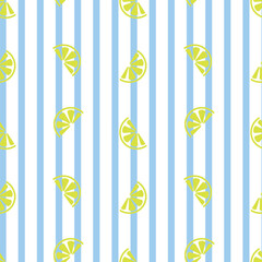 Lemon citrus vector pattern. Botanical vector illustration. Summer background. Floral design.	