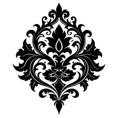 Damask Silhouette vector illustration