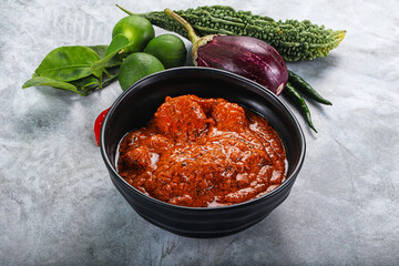 Indian cuisine - butter chicken with sauce