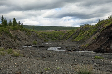 Nameless stream in the Kolyma taiga.