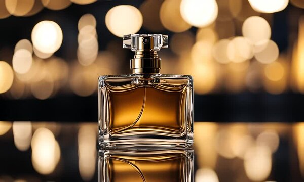 Bottle of perfume in the city.