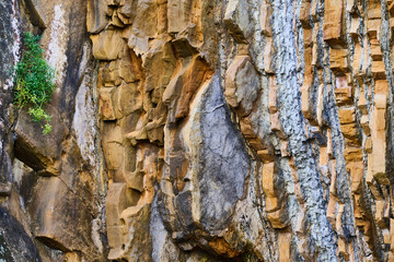 Partial view of the flysch in the area of Peine del Viento in Donostia, San Sebastian