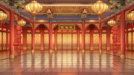 anime background for theme, indoor building