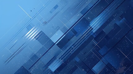 Obraz premium Abstract Geometric Pattern in Shades of Blue