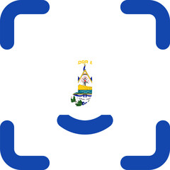 El Salvador flag on Face ID outline icon