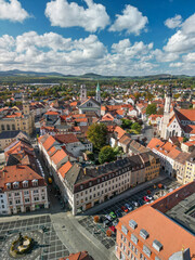Obraz premium Panorama of the city of Zittau in eastern Germany