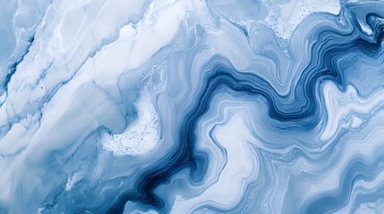 Obraz premium soft blue marble texture with gold satin.blue luxury background.generative ai 