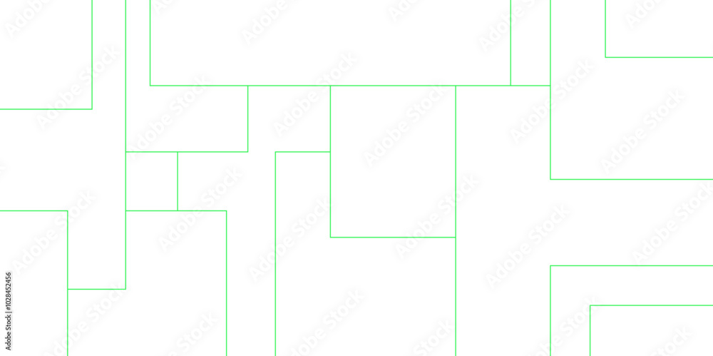 Poster Vector abstract elegant white and green background. Modern and creative design featuring white boxes of different sizes. Geometric background with squares in bright light.