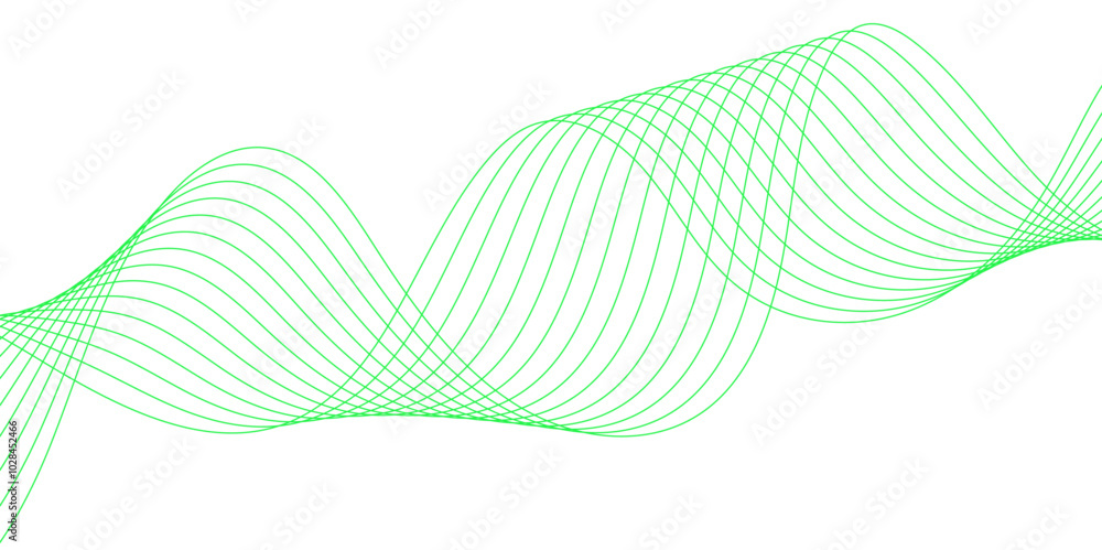Aufkleber Abstract blend of wave lines and technology background. Vector lines for banners and flyers with a soft gradient blend. Futuristic energy sound waves in a technology concept background.