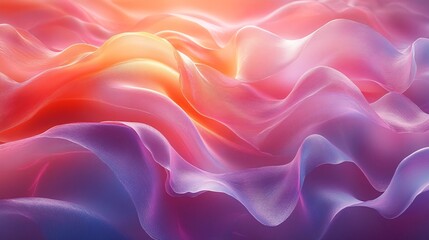 Abstract Shapes and Gradients in Vibrant Waves