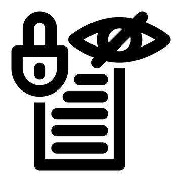 recommend clip art: confidentiality, information security, secret information, cyber security, private, restriction outline icon
