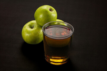 Fresh sweet natural apple juice
