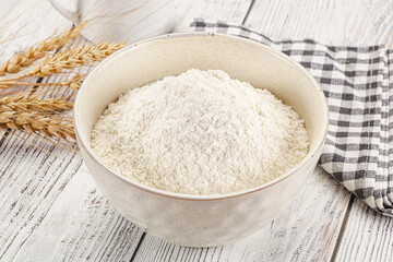 Wheat flour heap for bake