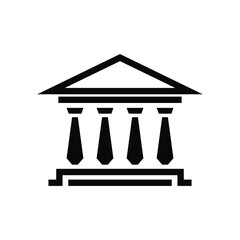 Bank building icon. government office symbol. court office vector