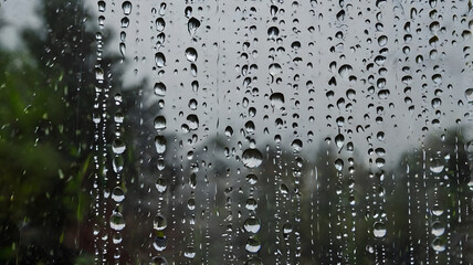 water drops on the window, ai generated