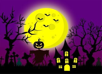 Background Halloween Moonlight