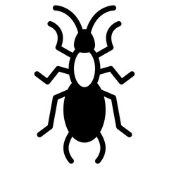 Simple Black Silhouette of an Ant