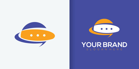 logo design chat, communication, connection, technology, logo design icon