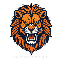 vector logo with lion