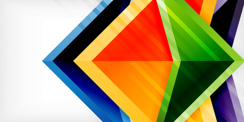 Abstract background color triangles and arrows composition. Vector Illustration For Wallpaper, Banner, Background, Card, Book Illustration, landing page