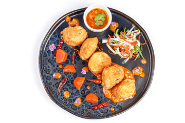 Fried Scallop with Salted Egg