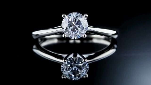 silver ring with diamonds