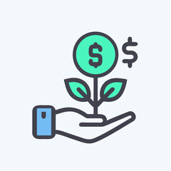 Investment icon vector art image.