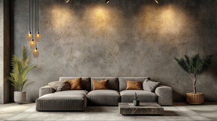 Photo interior modern design room 3d illustration