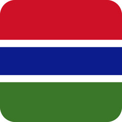 The Gambia Flag Square Icon
