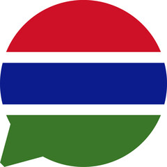 Chat Icon on The Gambia Flag