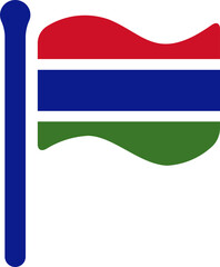 The Gambia Flag free flown Rounded icon
