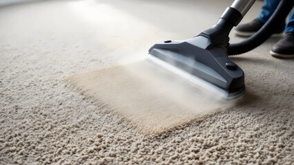 Steam Cleaner Cleaning Carpet