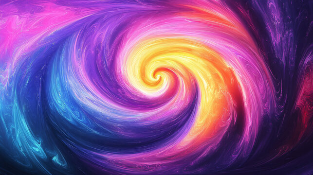 vibrant neon color, tye dye swirl pattern only, black background